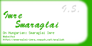 imre smaraglai business card